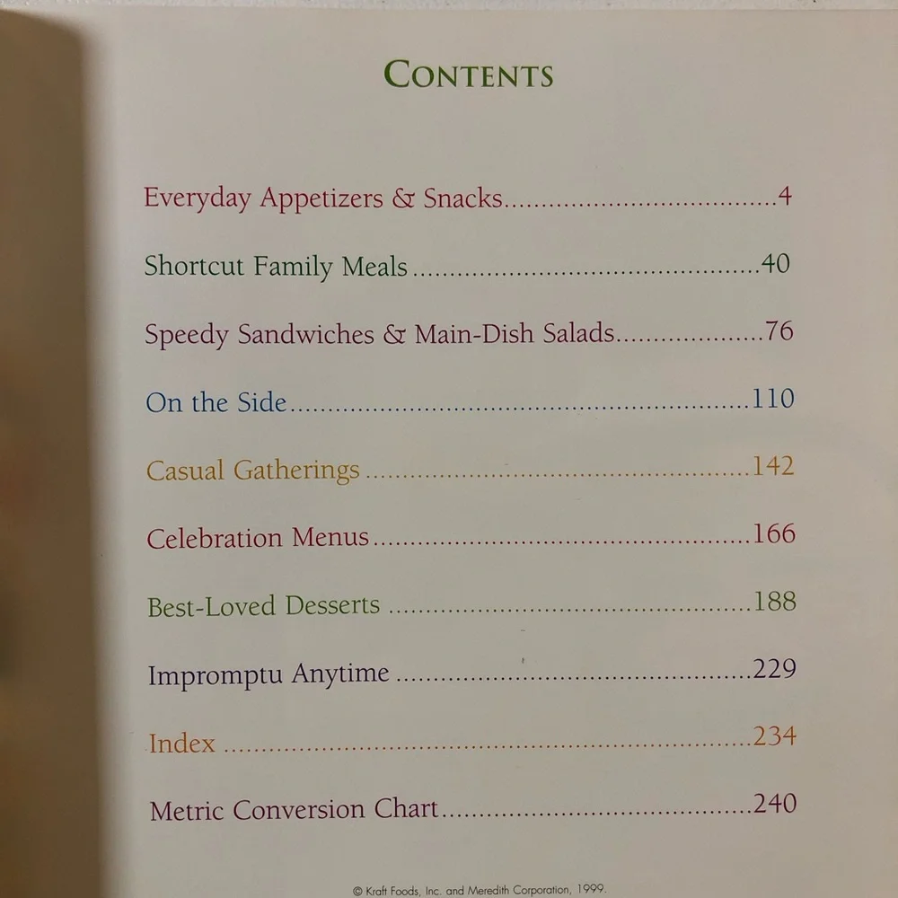 1999 Kraft MAKE IT SIMPLE Recipe Collection (Hardcover) - Picture 3 of 11